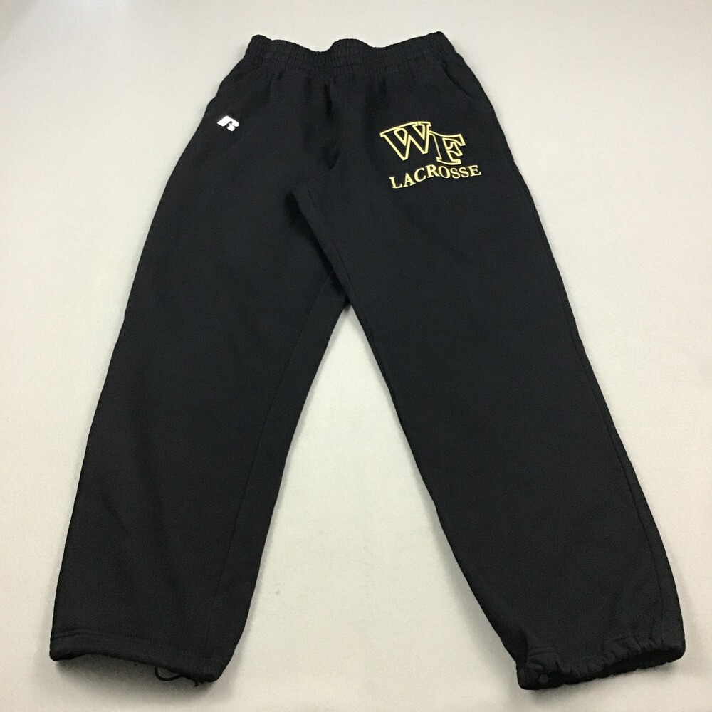 Vintage Wake Forest Demon Deacons Sweatpants Men Large Black Russell Lacrosse L